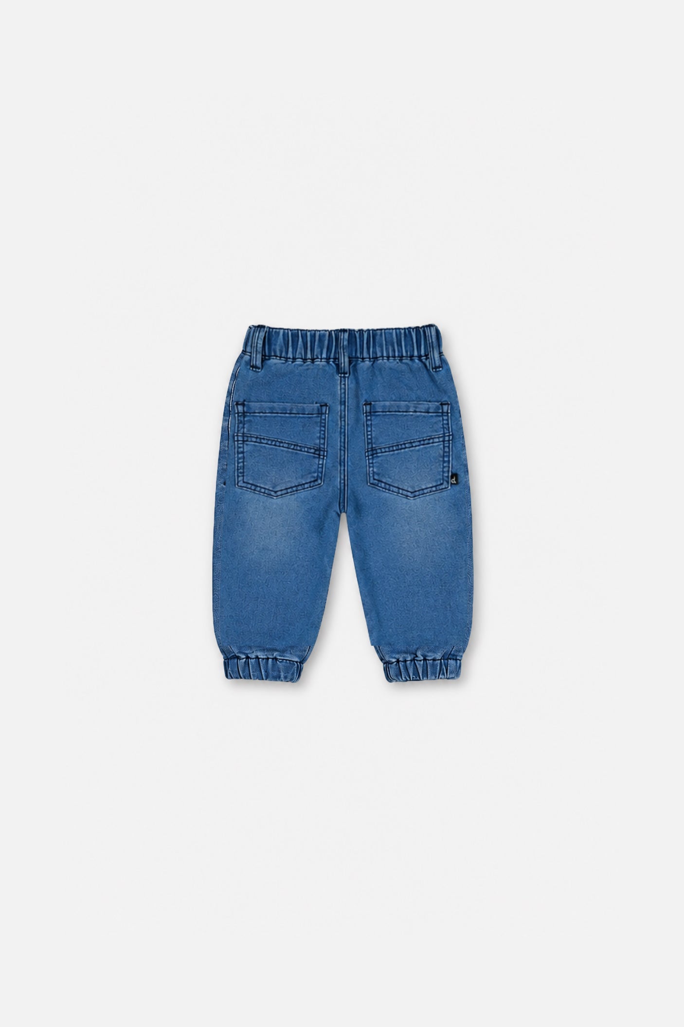 Baby French Terry Denim Jogger Pants Light Blue