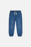French Terry Denim Jogger Pants Light Blue