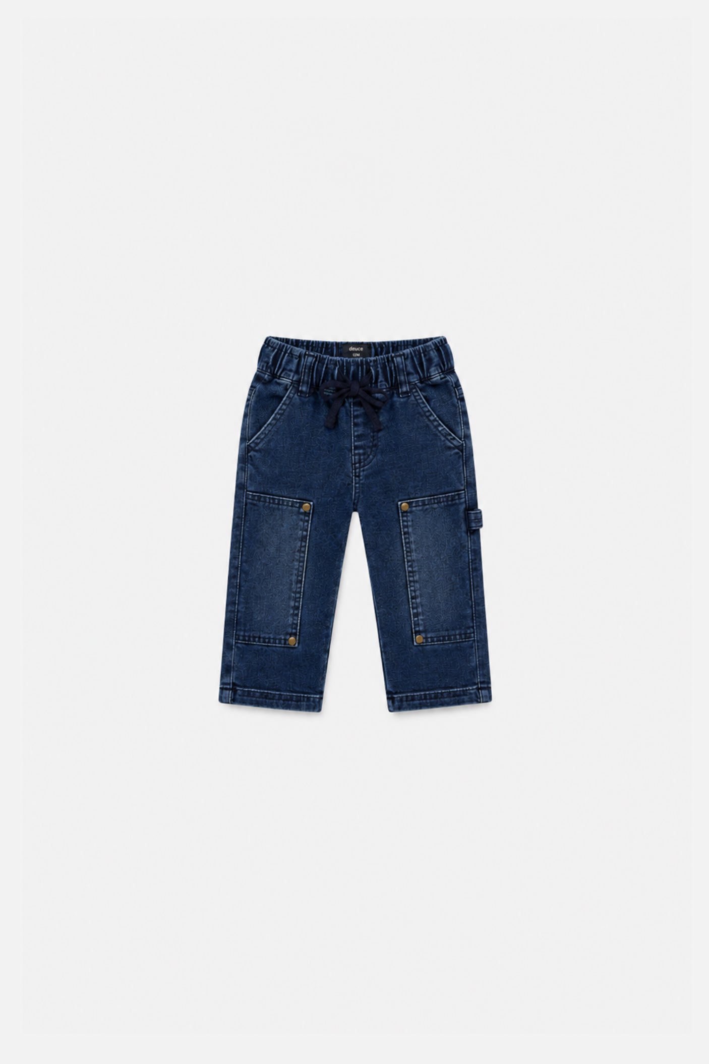 Baby French Terry Denim Pants Navy Blue