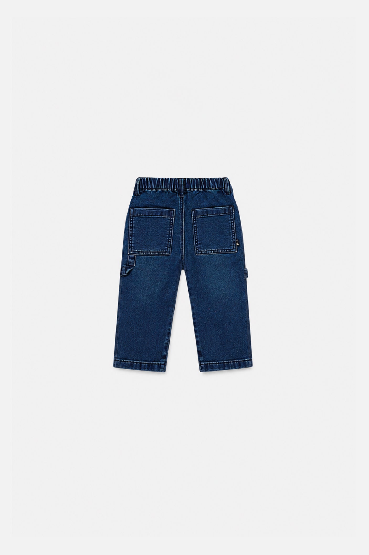 Baby French Terry Denim Pants Navy Blue
