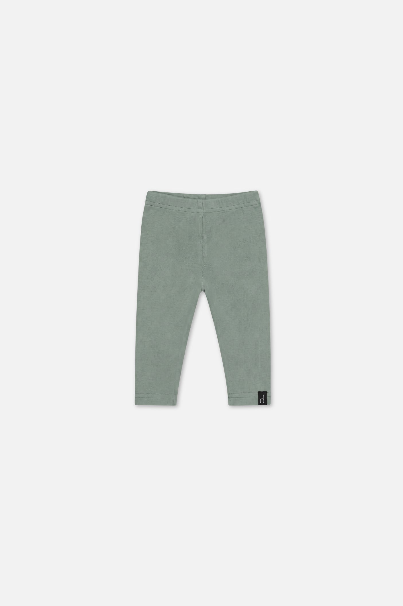 Baby Rib Leggings Green Printed Green