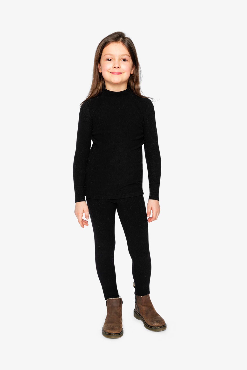 Rib Leggings Black