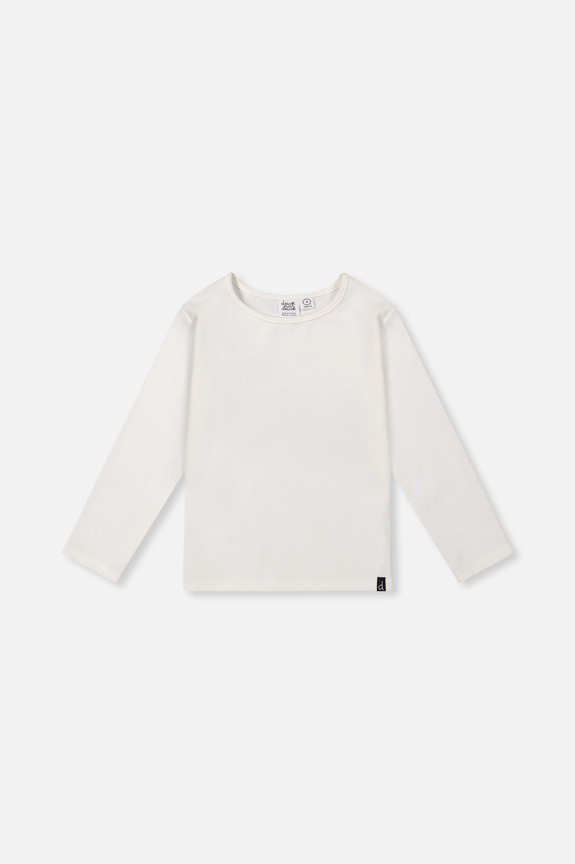 Brushed Rib Crew Neck Top Off-White