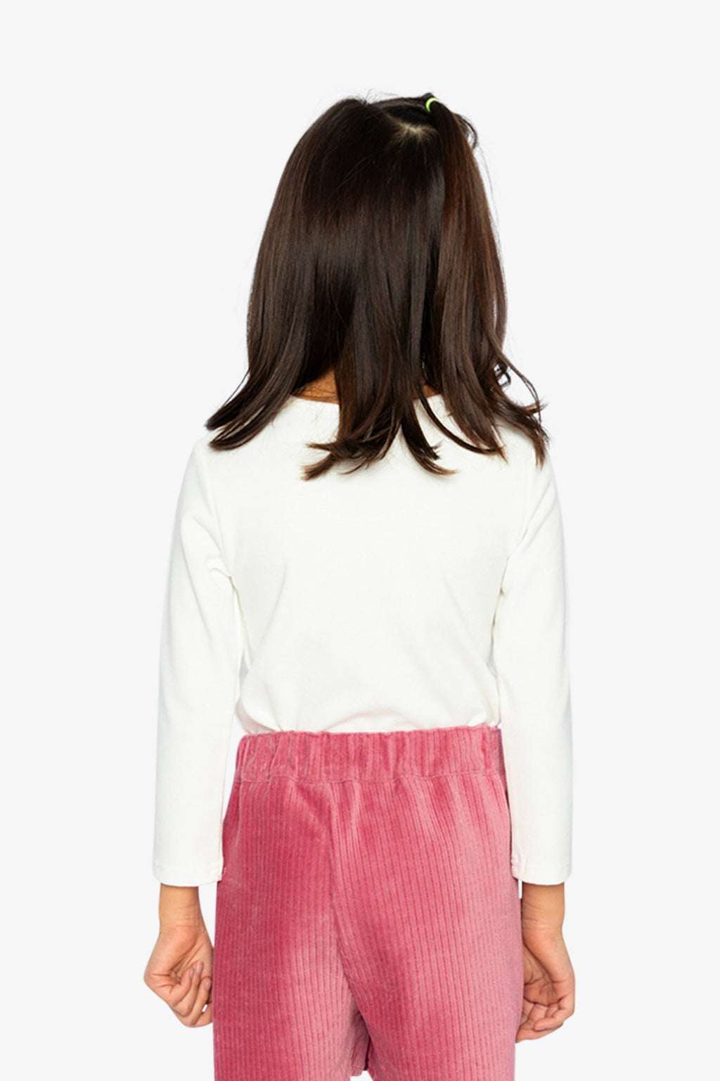 Brushed Rib Crew Neck Top Off-White