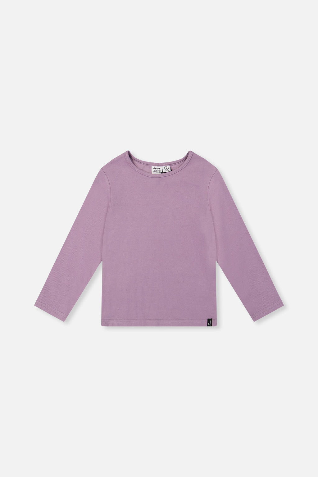 Brushed Rib Crew Neck Top Violet