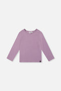 Brushed Rib Crew Neck Top Violet