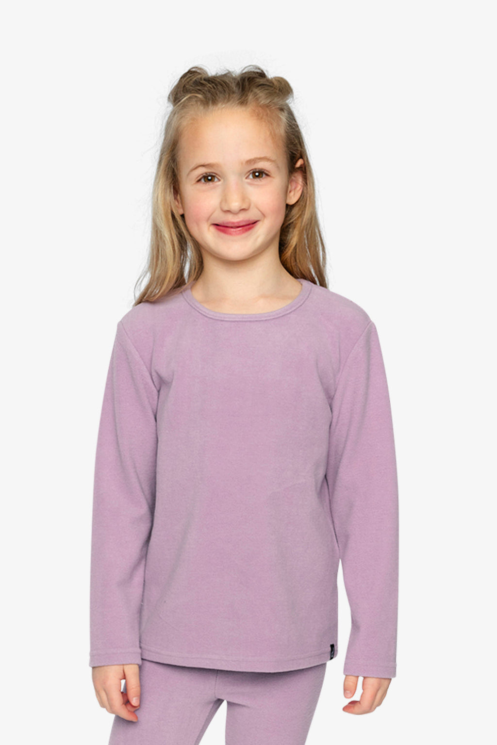 Brushed Rib Crew Neck Top Violet