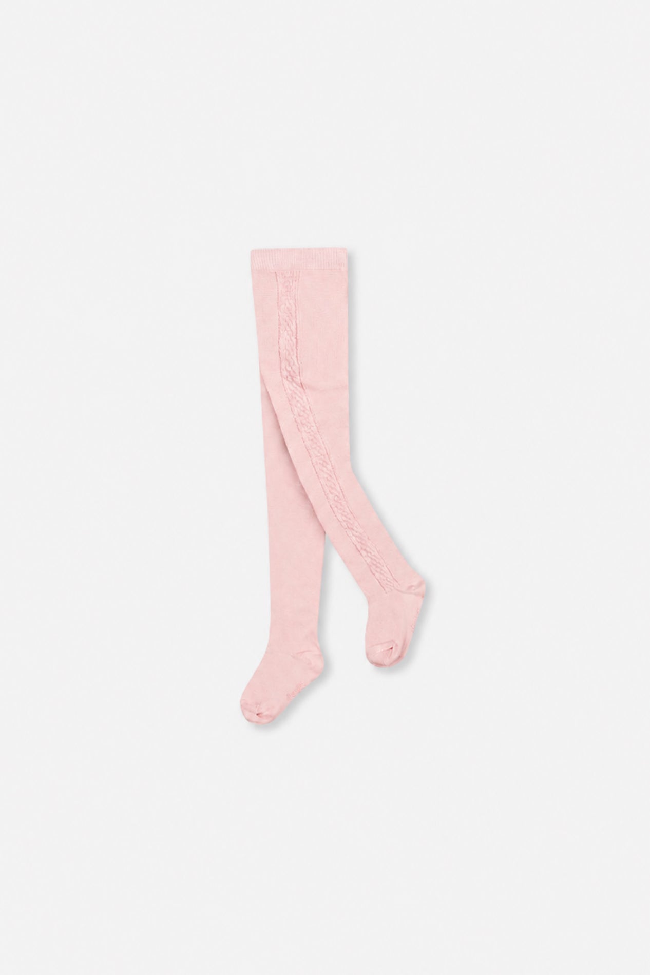 Baby Knit Textured Tights Dusty Pink