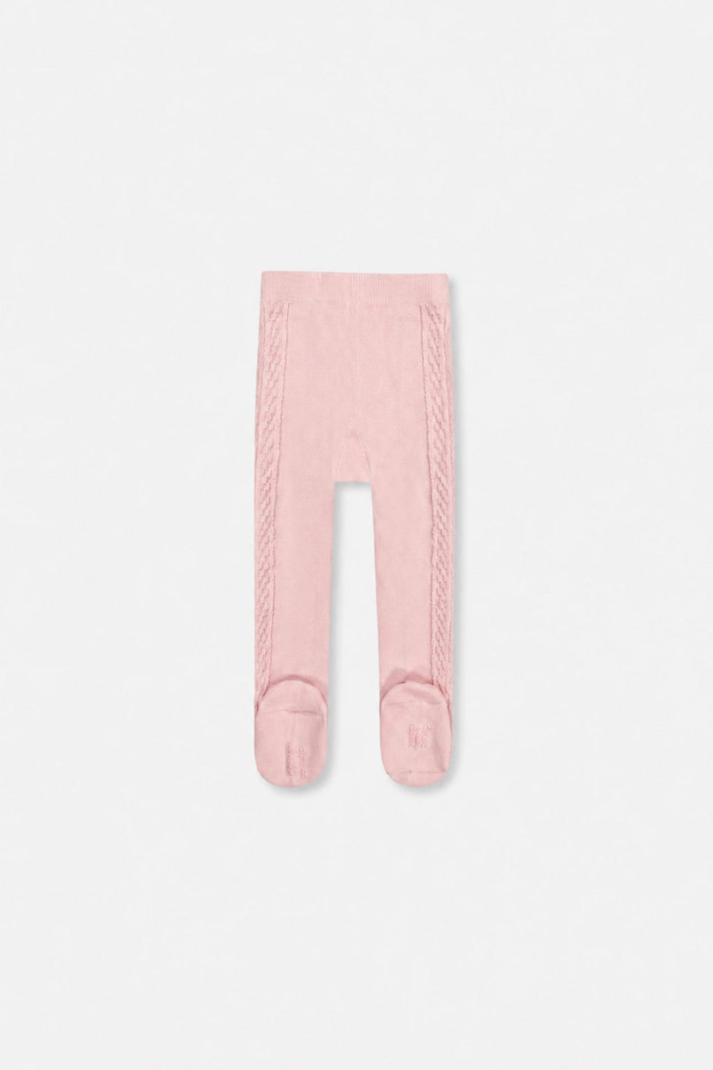 Baby Knit Textured Tights Dusty Pink