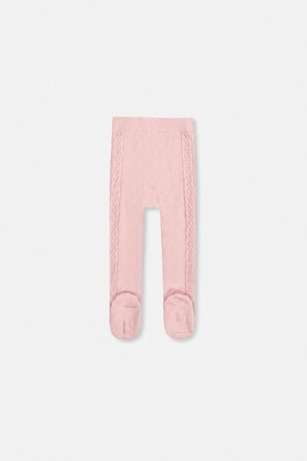 Baby Knit Textured Tights Dusty Pink