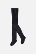 Knit Textured Tights Dark Blue