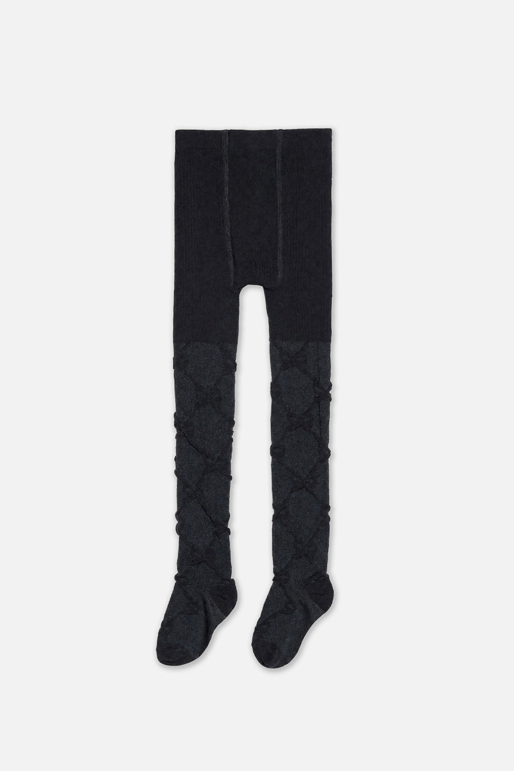 Knit Textured Tights Dark Blue