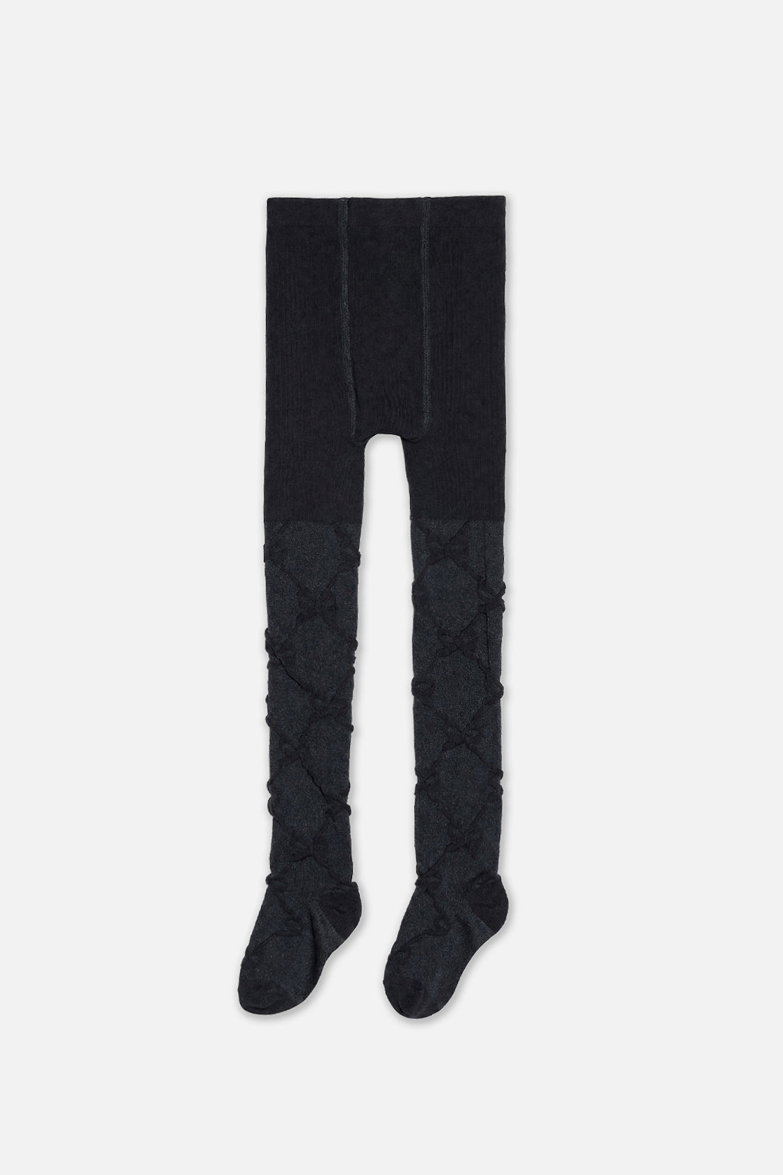 Knit Textured Tights Dark Blue
