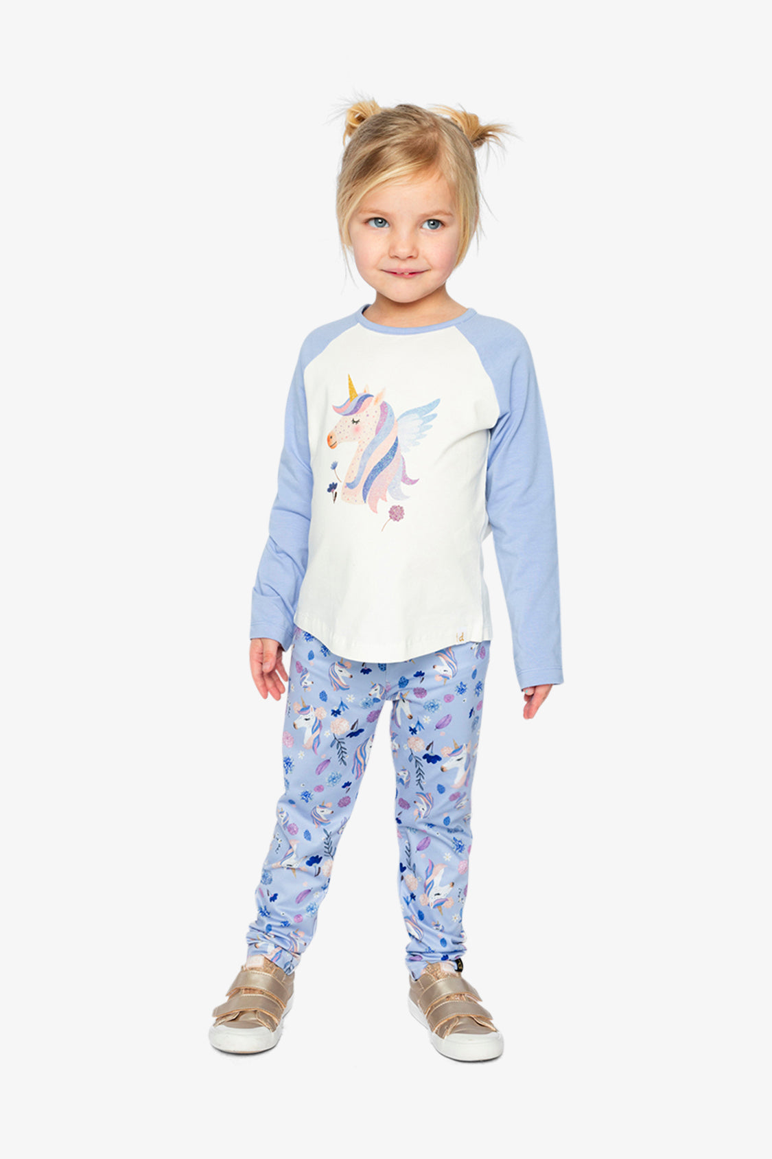 Printed Leggings Purple Unicorn Print