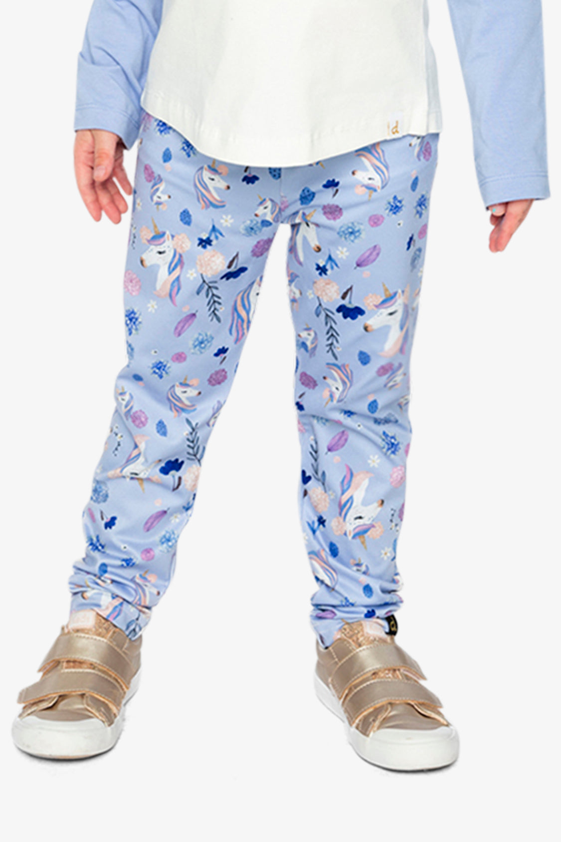 Printed Leggings Purple Unicorn Print
