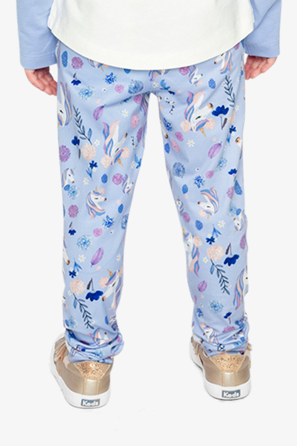 Printed Leggings Purple Unicorn Print