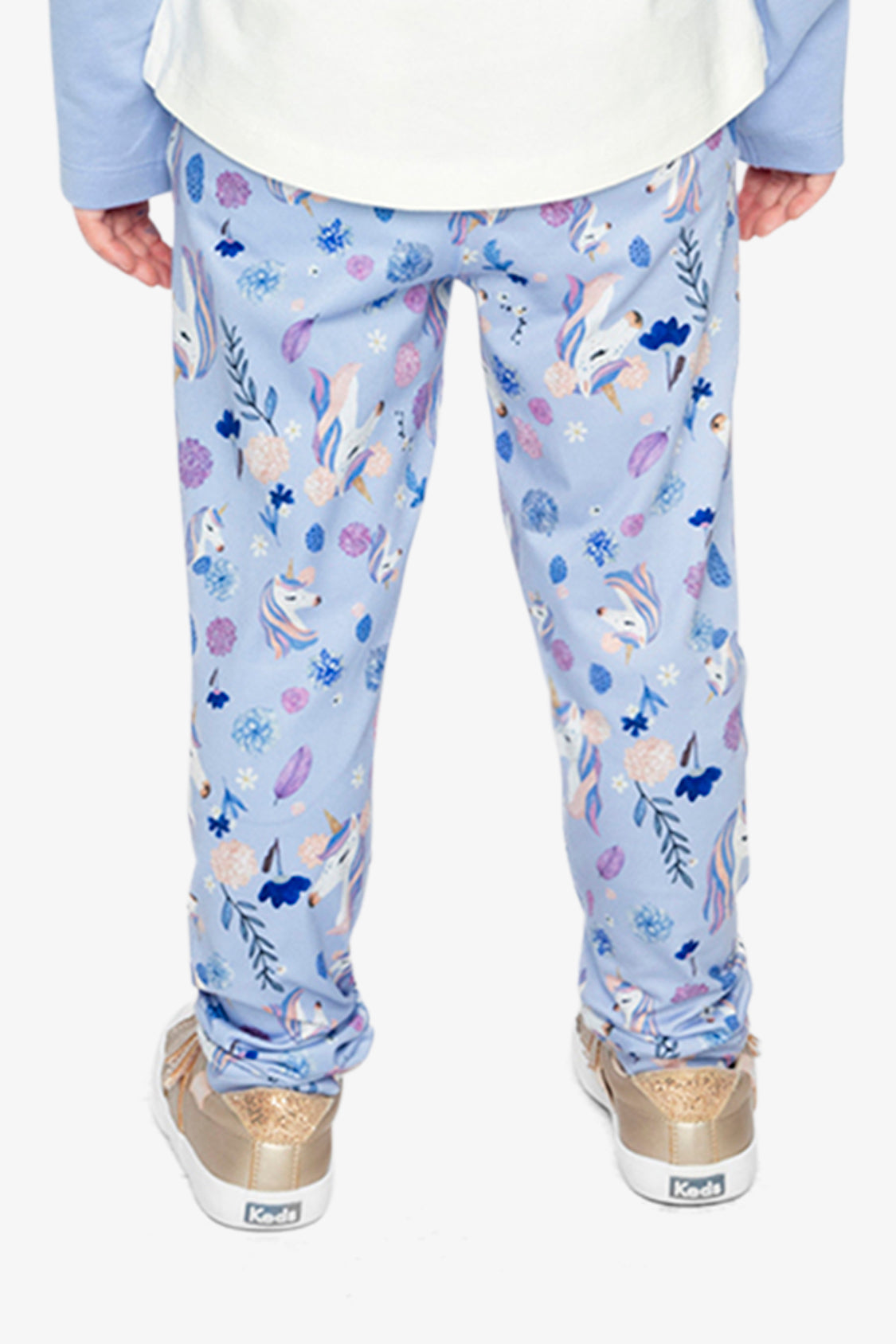 Printed Leggings Purple Unicorn Print