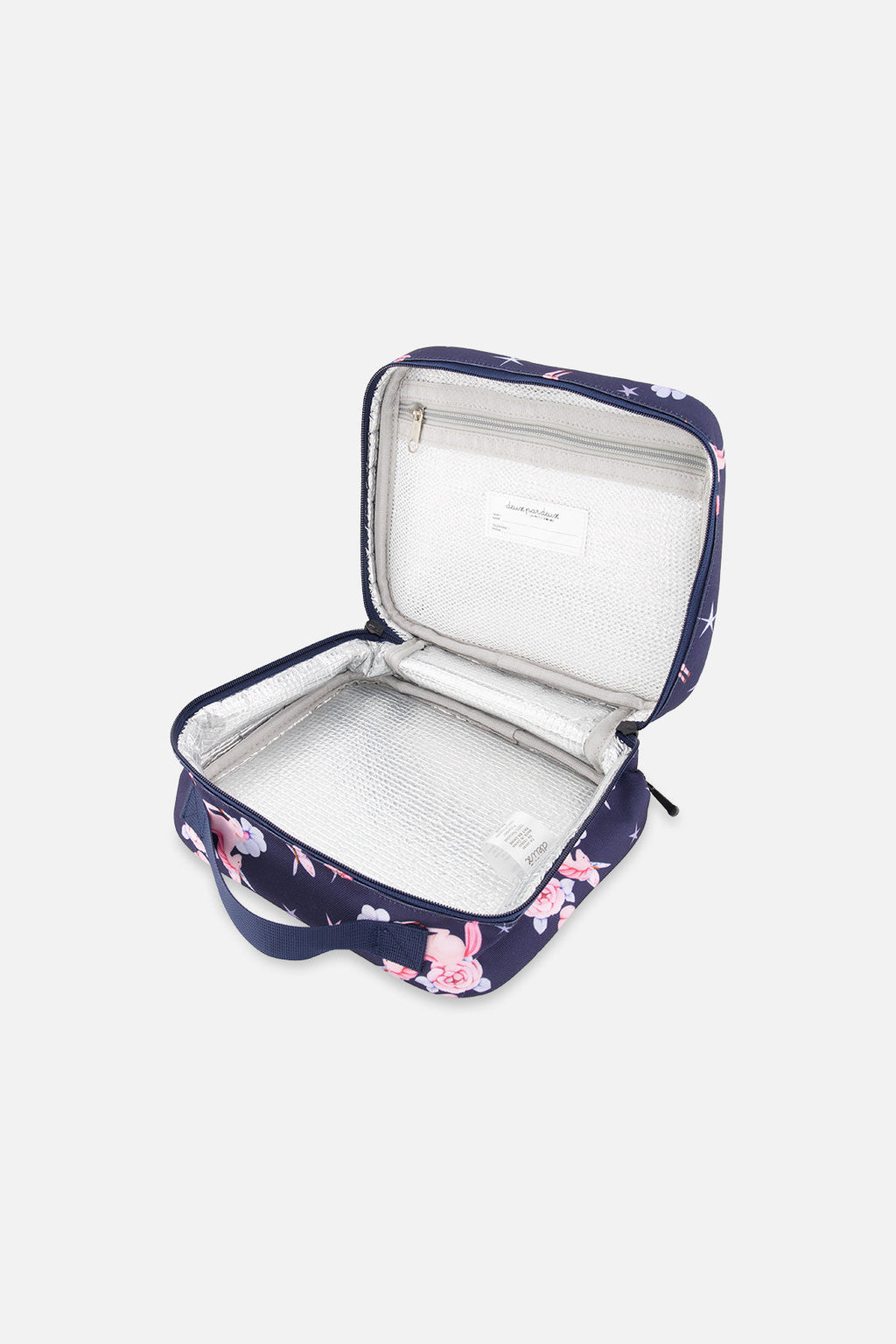 Snack Box Navy Unicorn Print