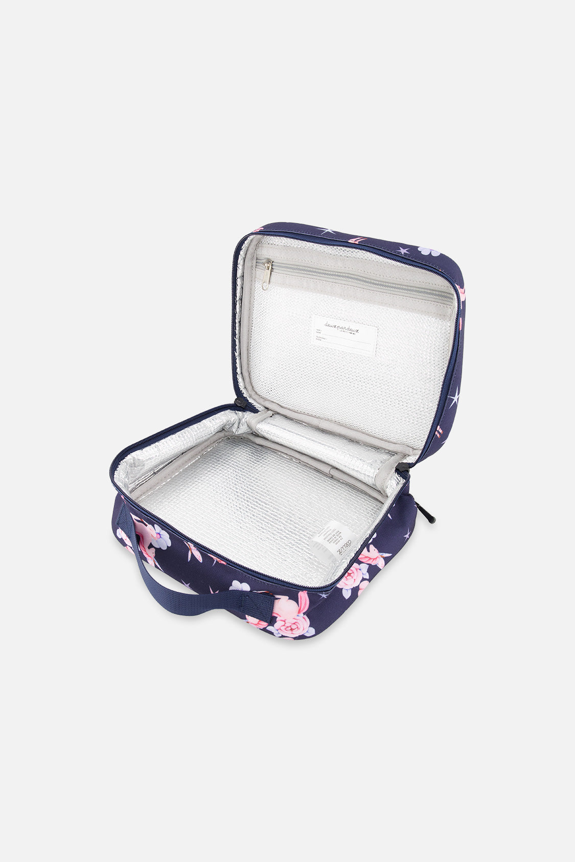 Snack Box Navy Unicorn Print
