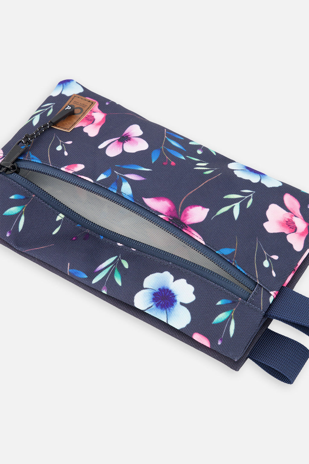 Pencil Case Blue Floral Print
