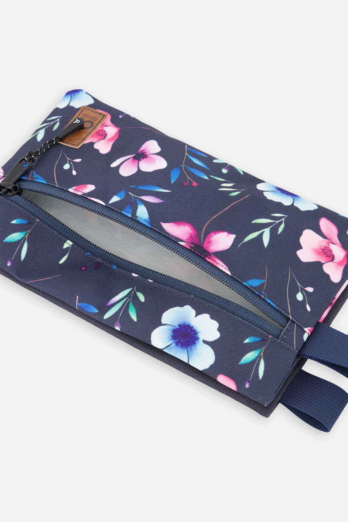 Pencil Case Blue Floral Print
