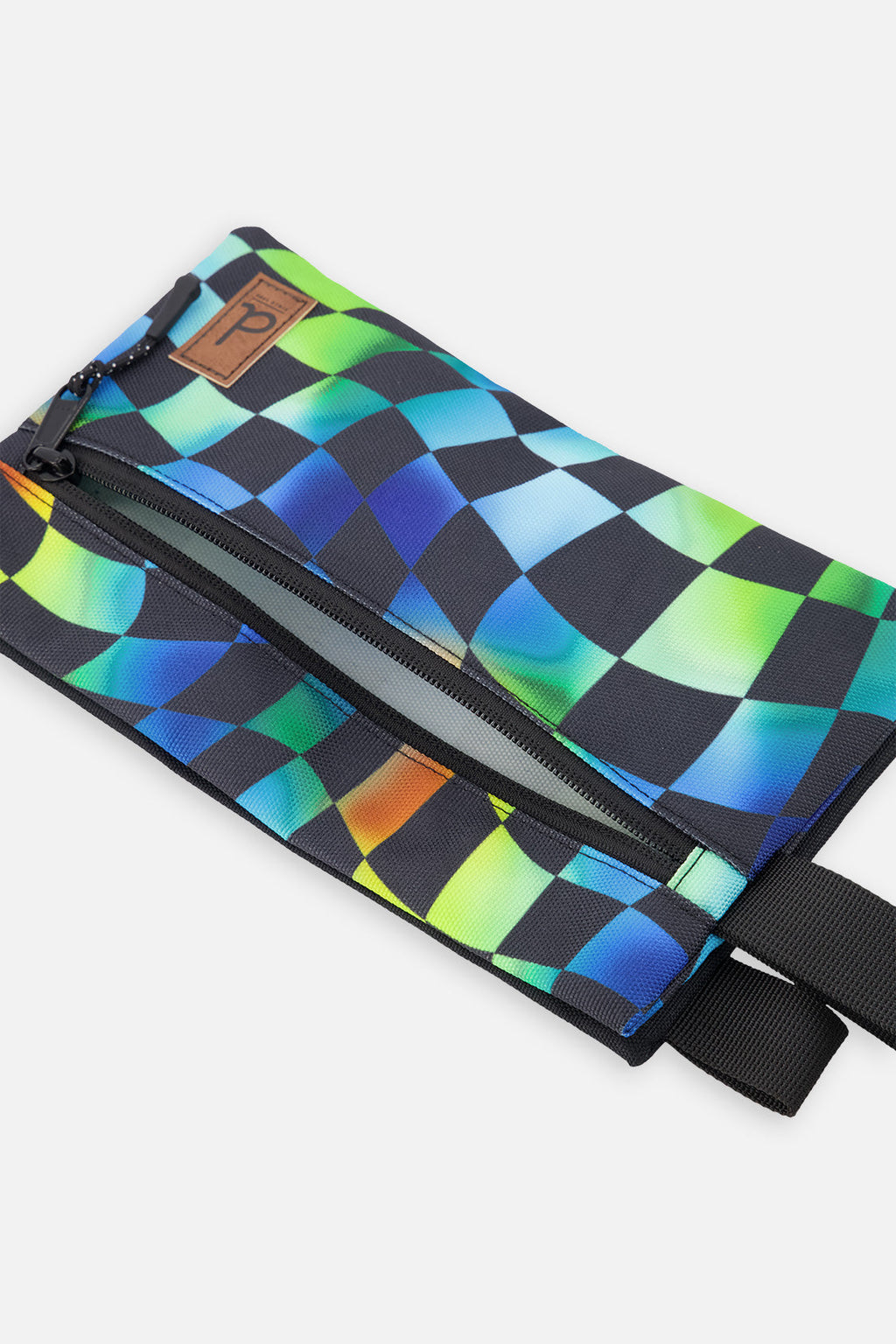 Pencil Case Blue Checkered Print