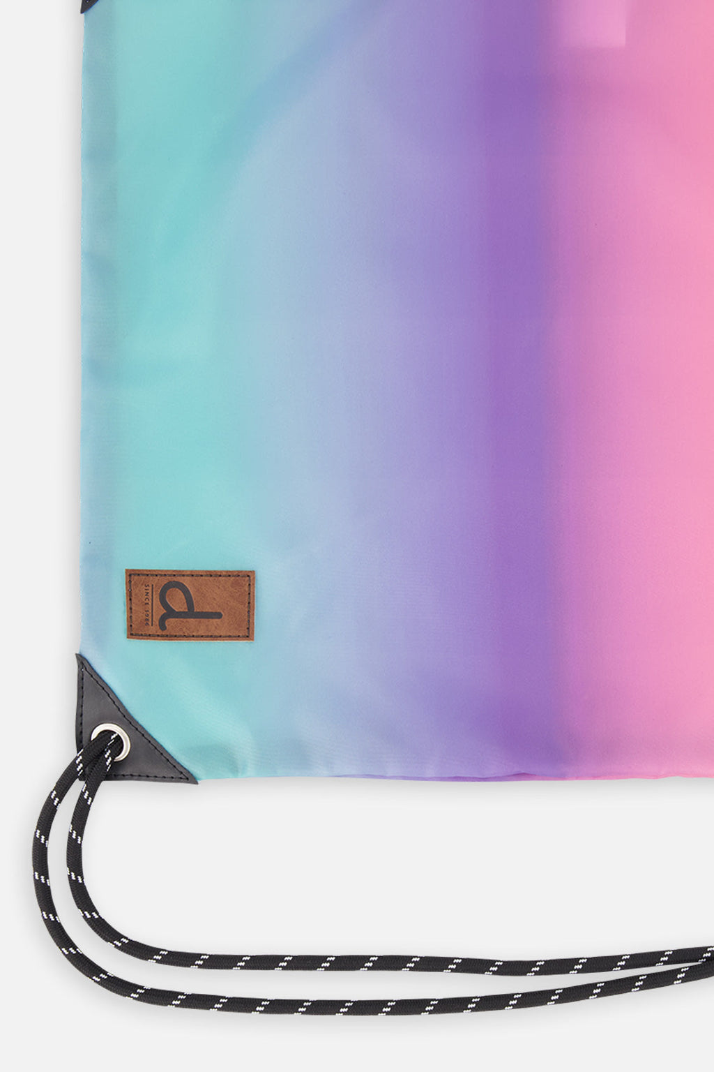 Drawstring Bag Blue And Mauve Gradient