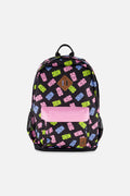 Kids Backpack Black Printed Gummy Bears