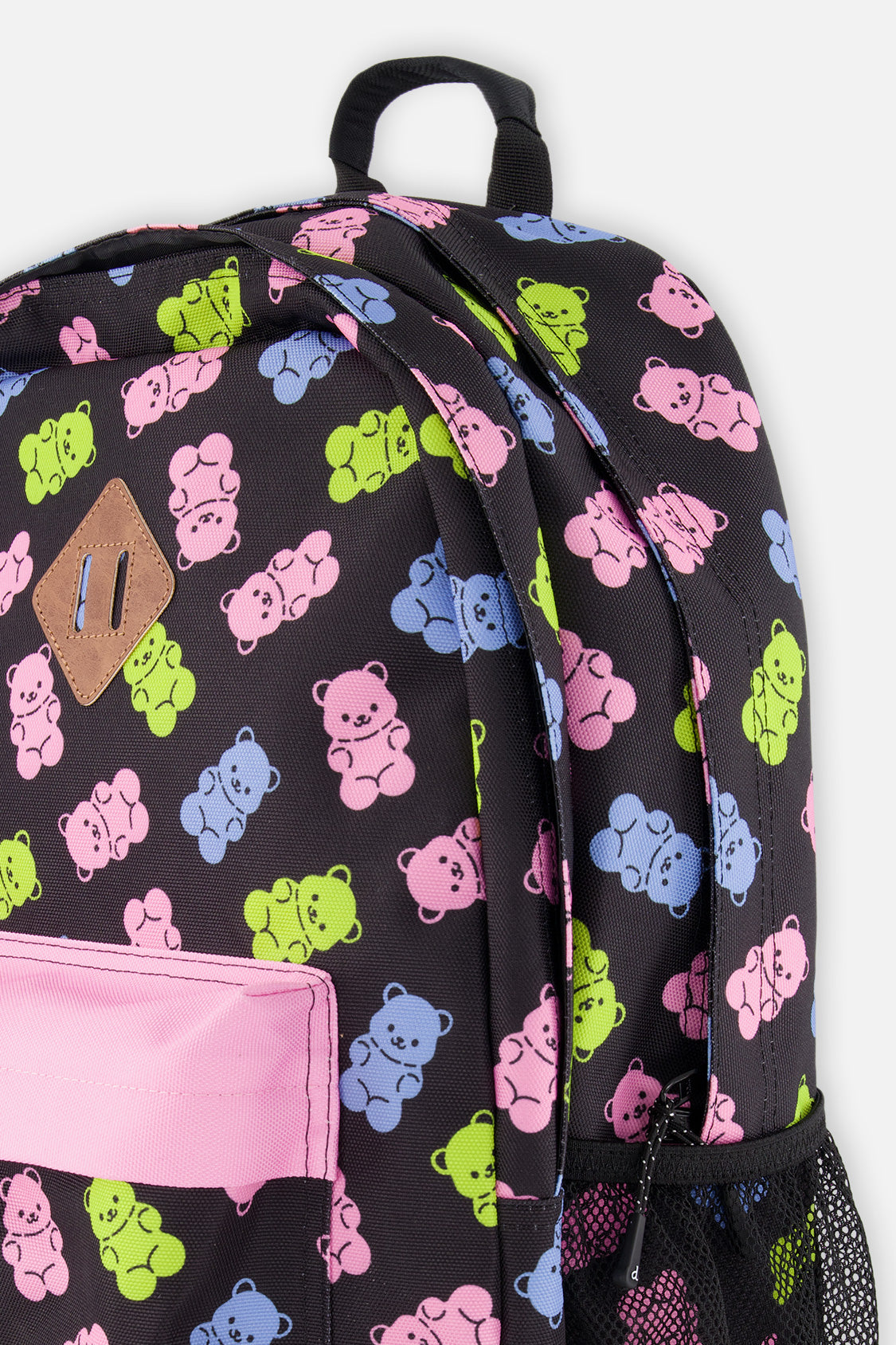 Kids Backpack Black Printed Gummy Bears