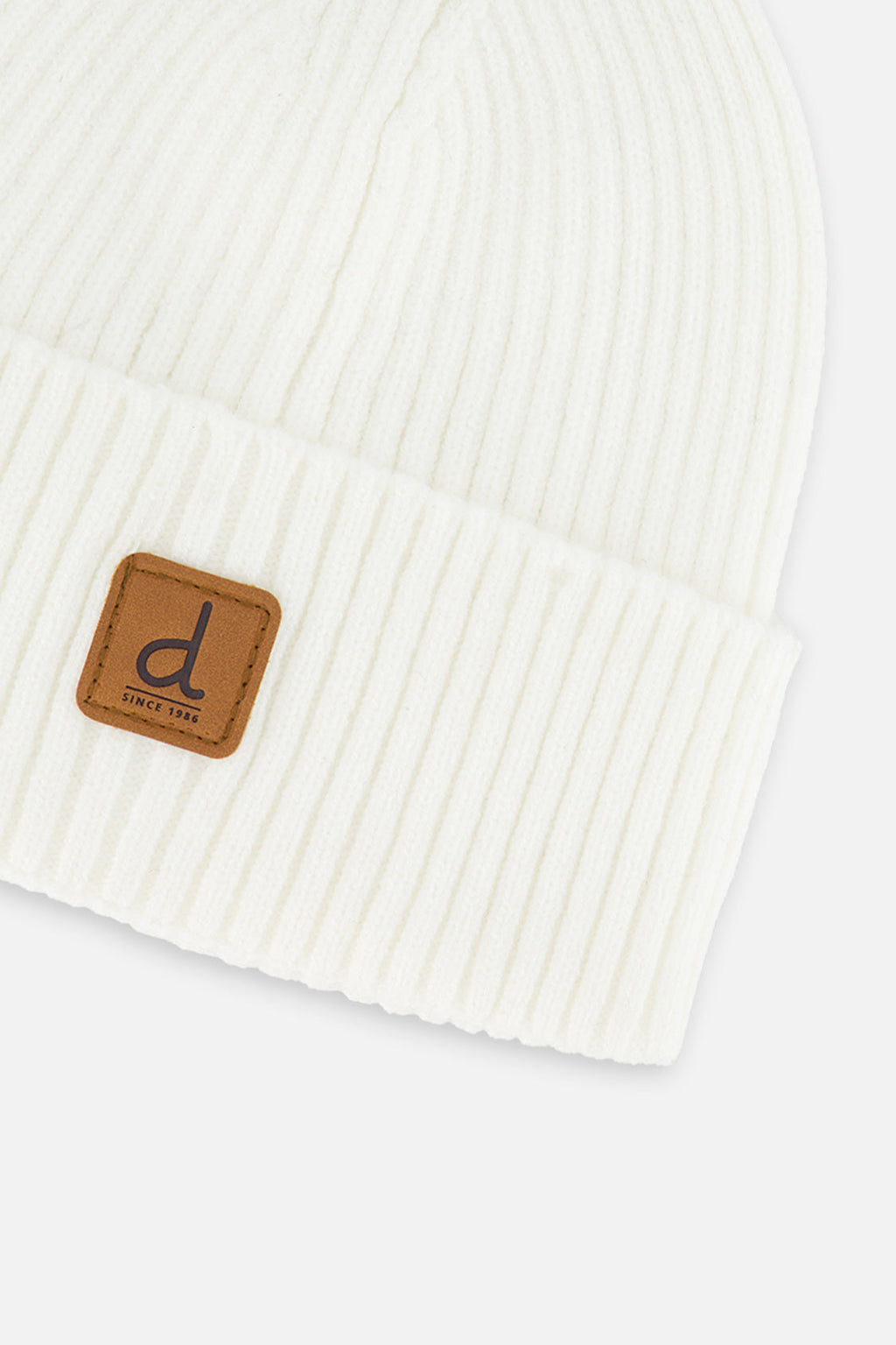 Ribbed Knit Hat Off-White