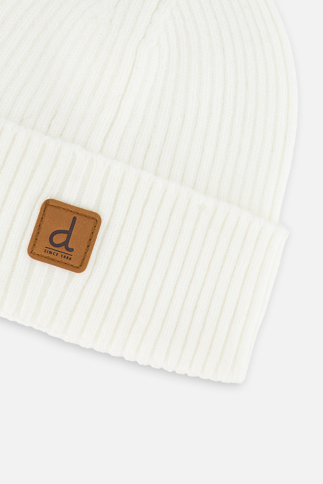 Ribbed Knit Hat Off-White