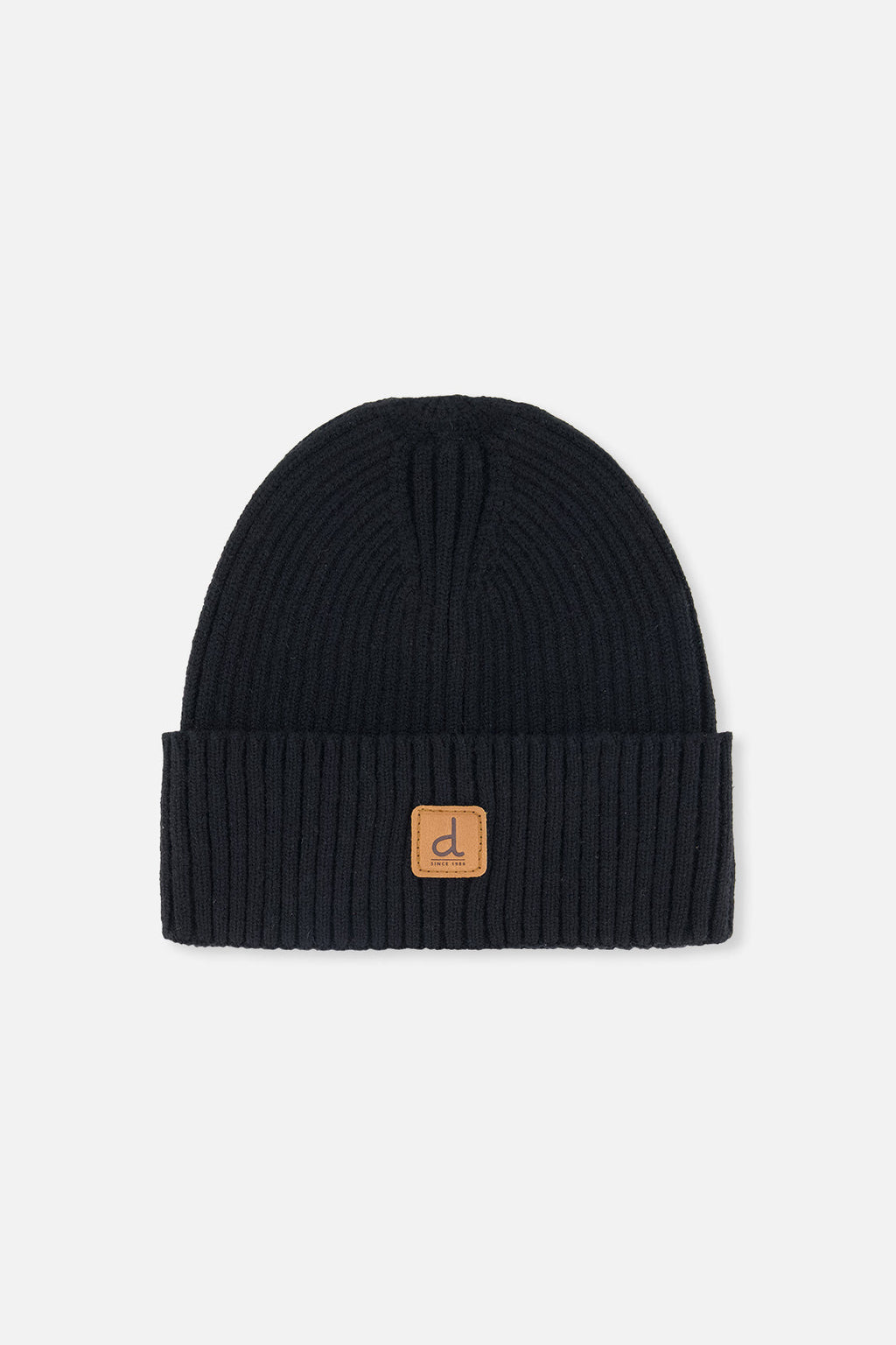 Ribbed Knit Hat Black