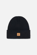 Ribbed Knit Hat Black