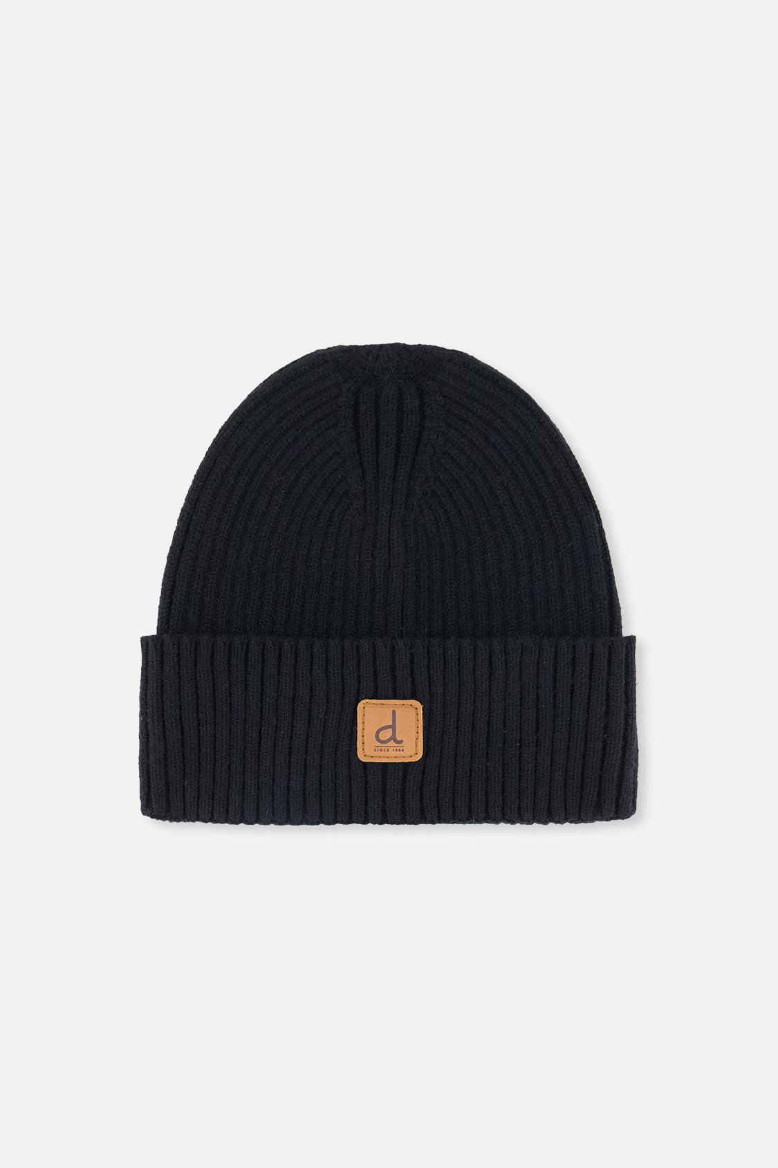 Ribbed Knit Hat Black