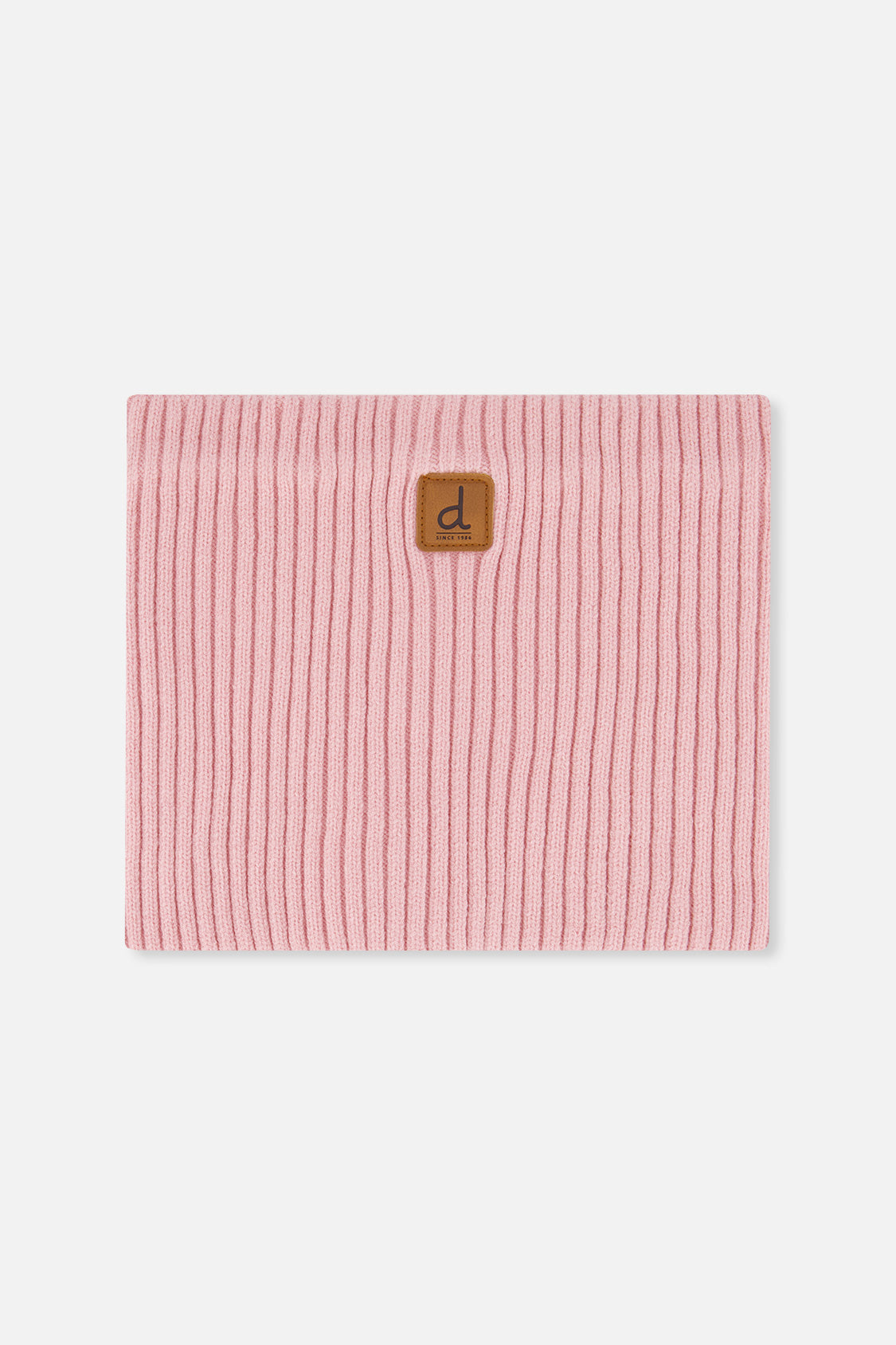Baby Ribbed Knit Neckwarmer Pale Dusty Pink