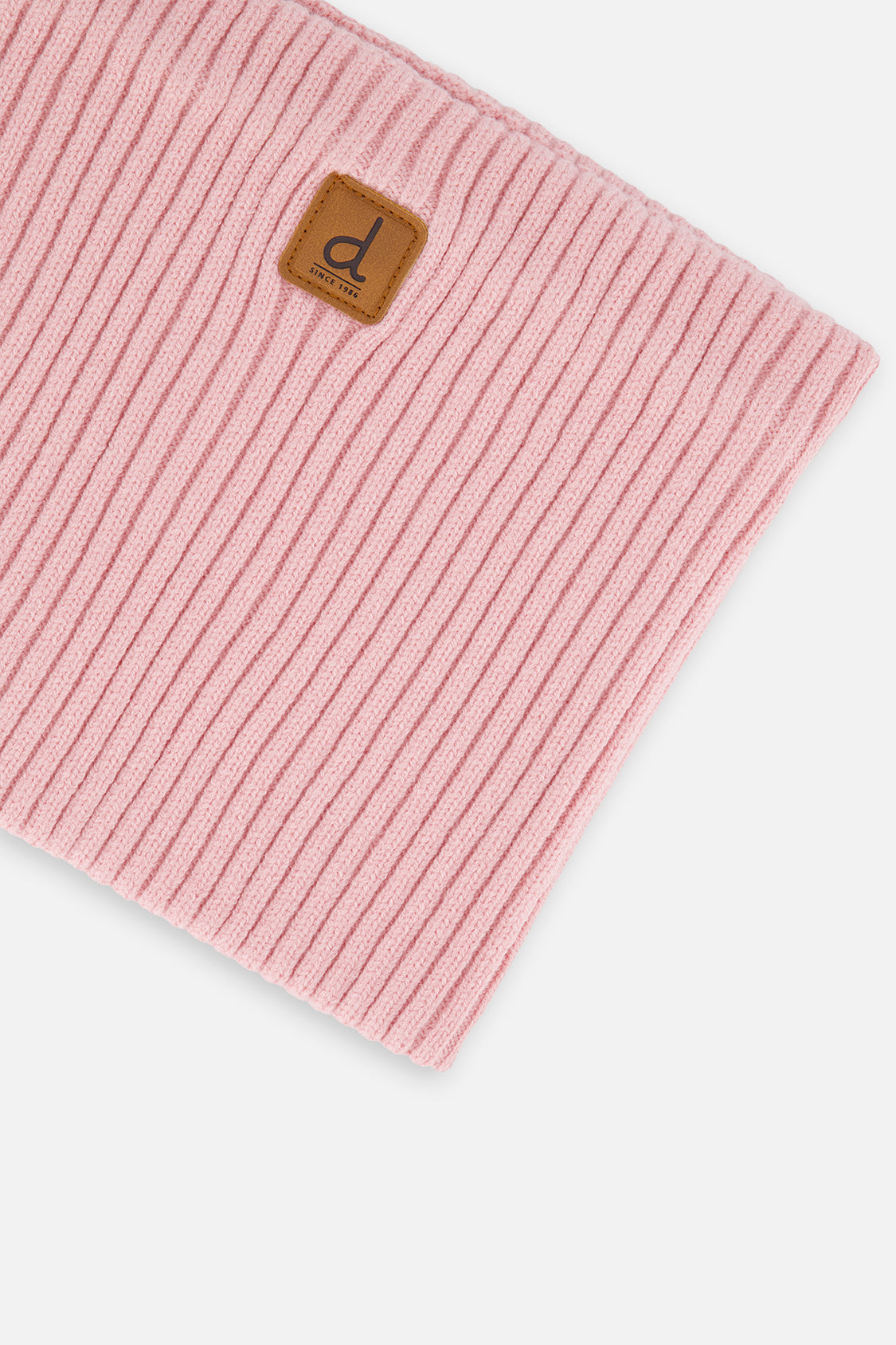 Baby Ribbed Knit Neckwarmer Pale Dusty Pink