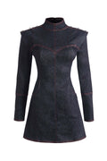 JENDUE Harvey Denim Mini Dress - Structured Design