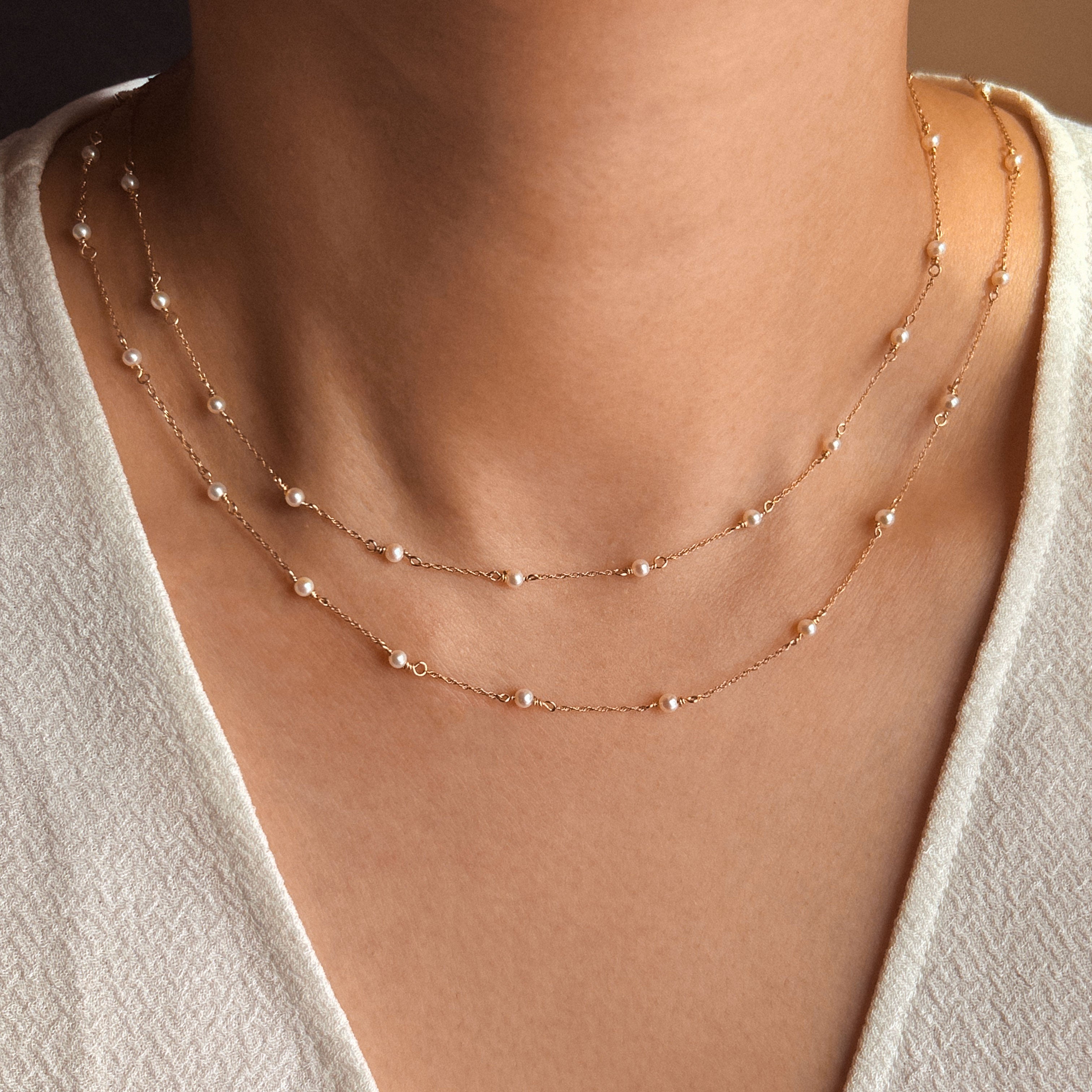 Japanese Akoya Pearl Pendant Necklace | 14K Gold