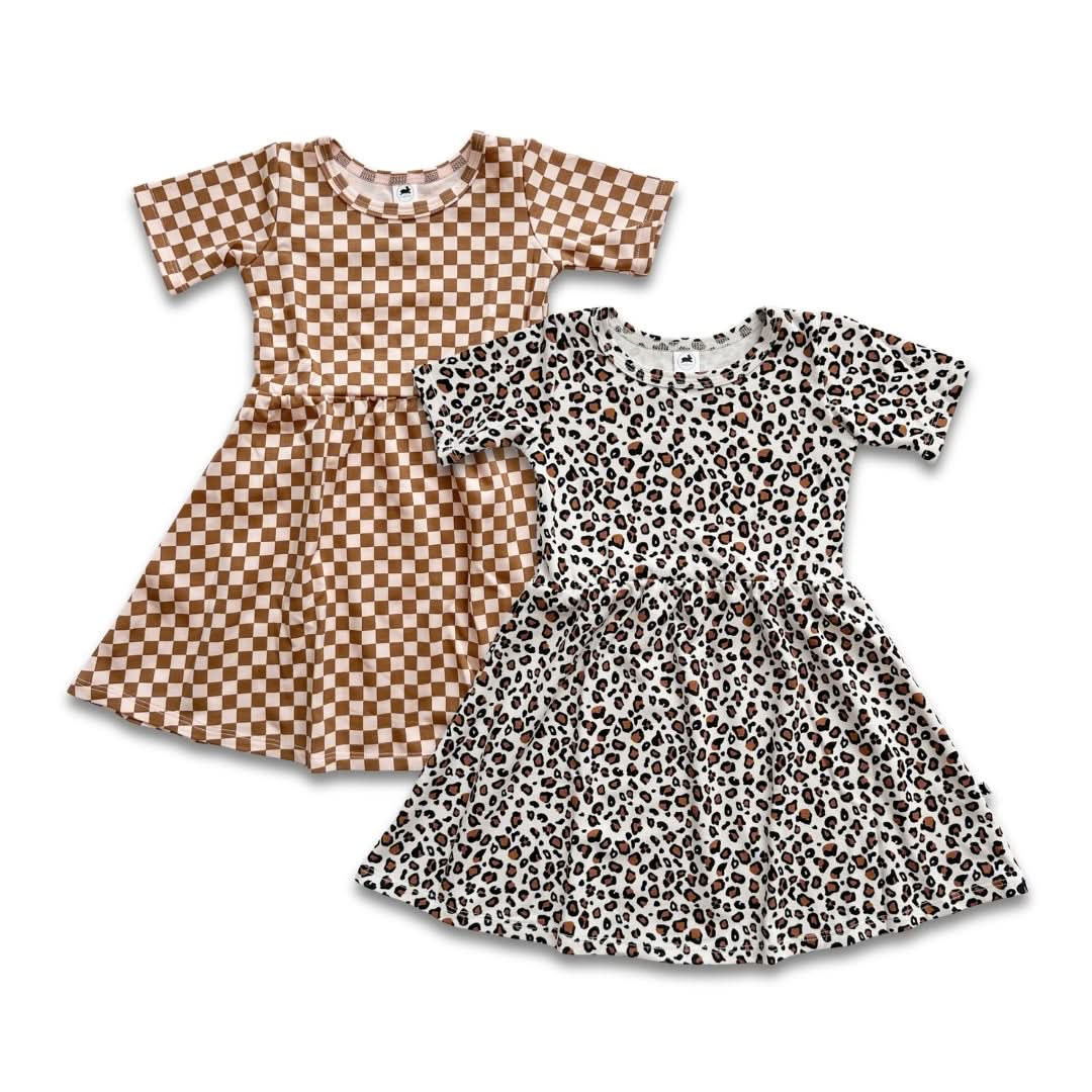 Baby/Kids' Bamboo Daphne Dress | Blush Checkers