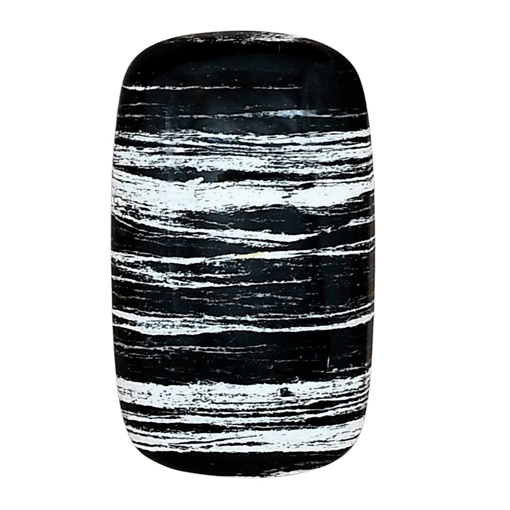 Silver Leaf Obsidian 27.5x6.5x5.9 mm Baguette Gemstone LS01659-22