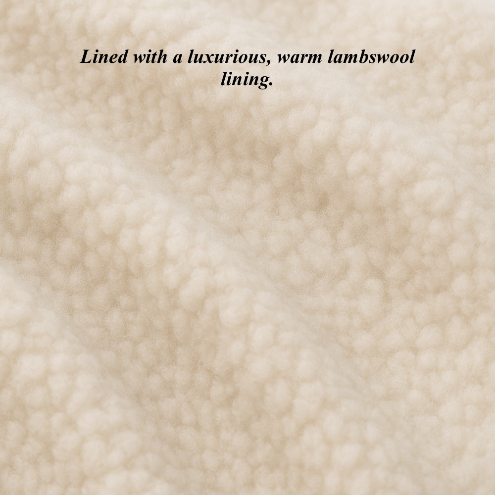 CL3505 (blue) - Men’s handsewn Italian lamb shearling winter leather gloves