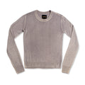Long Sleeve Deep Split Crew Sweater (Light Lavender)