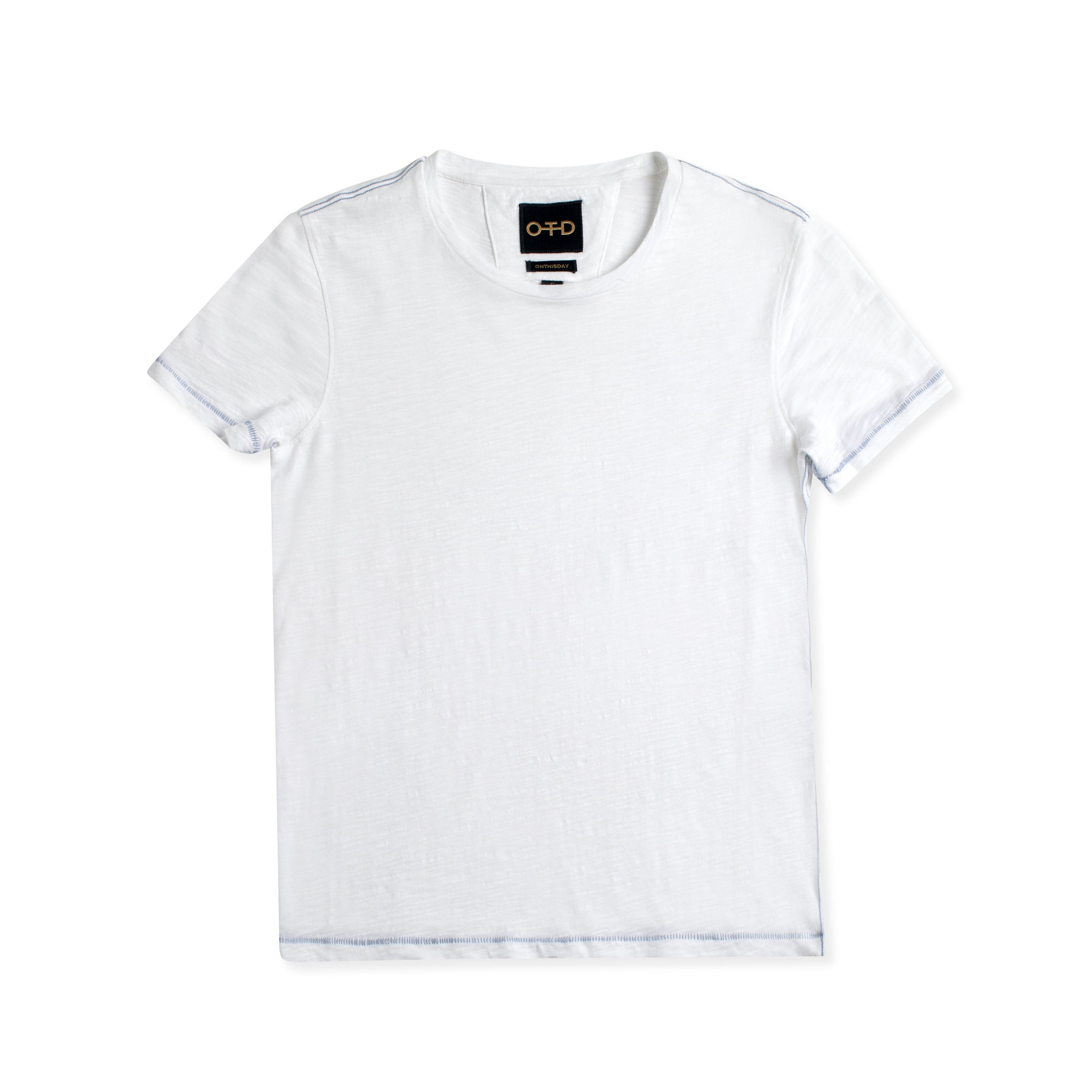 Short Sleeve Crewneck Knit Tee (Chalk)