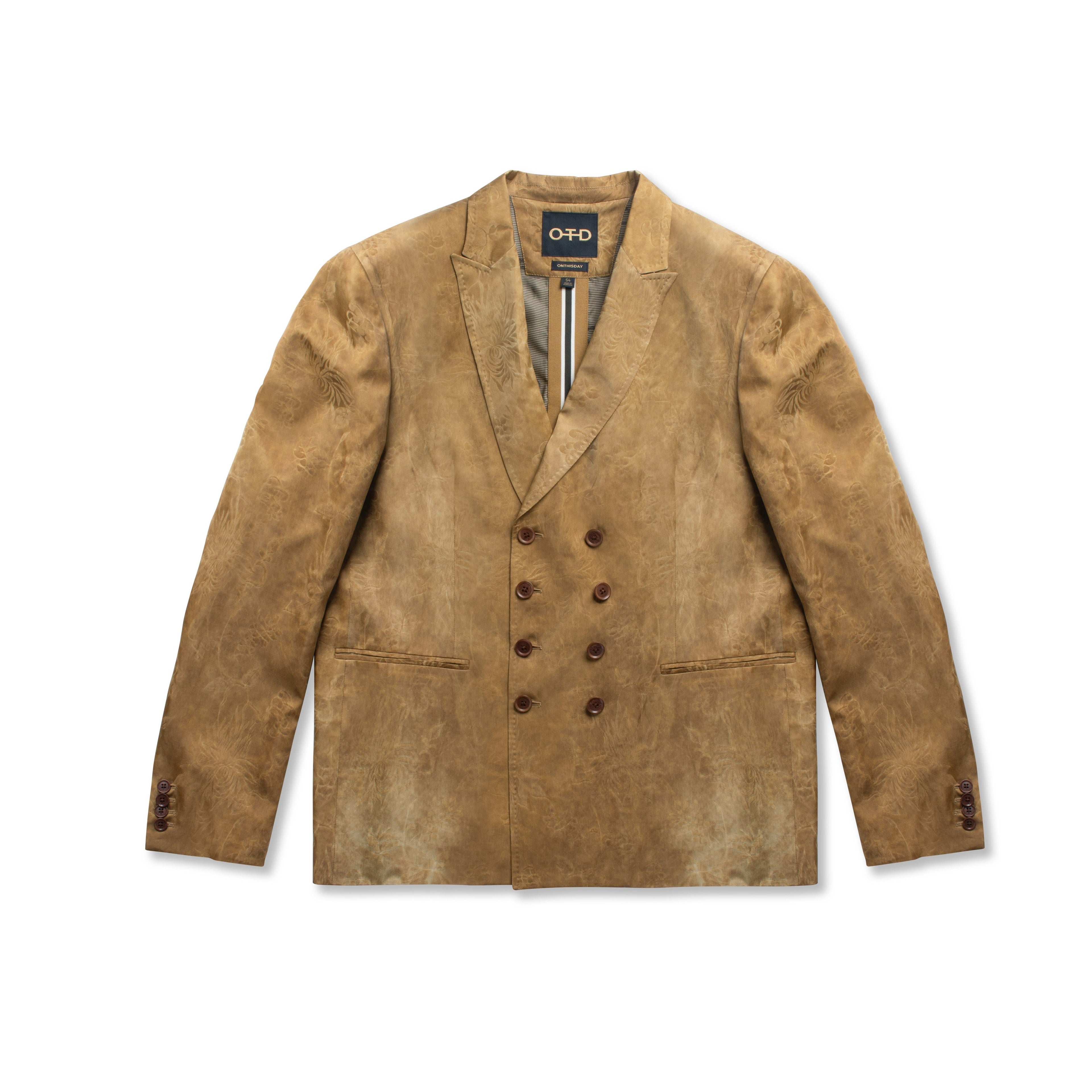 Peak Lapel Double Breasted 8 Button Soft Jacket