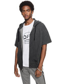 Short Sleeve Zip-up Hoodie