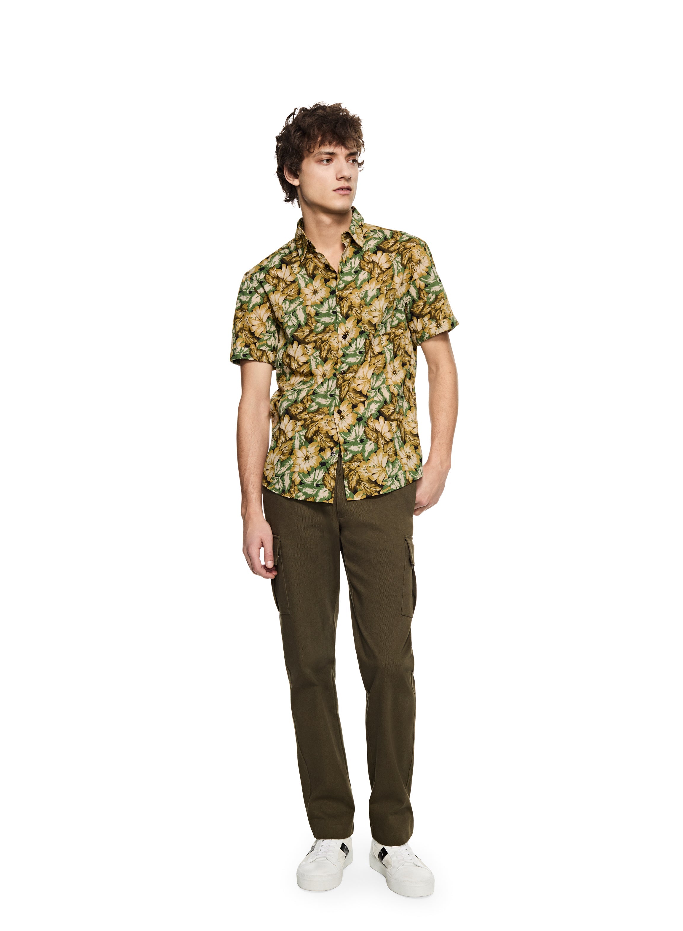 Floral Short Sleeve Shirt (Green Multi)
