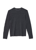 Long Sleeve Crewneck Sweater With Yoke Detail (Grey Heather)