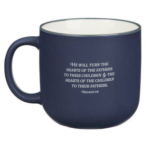 "I Love You, Dad" Navy Ceramic Coffee Mug (Mal. 4:6)