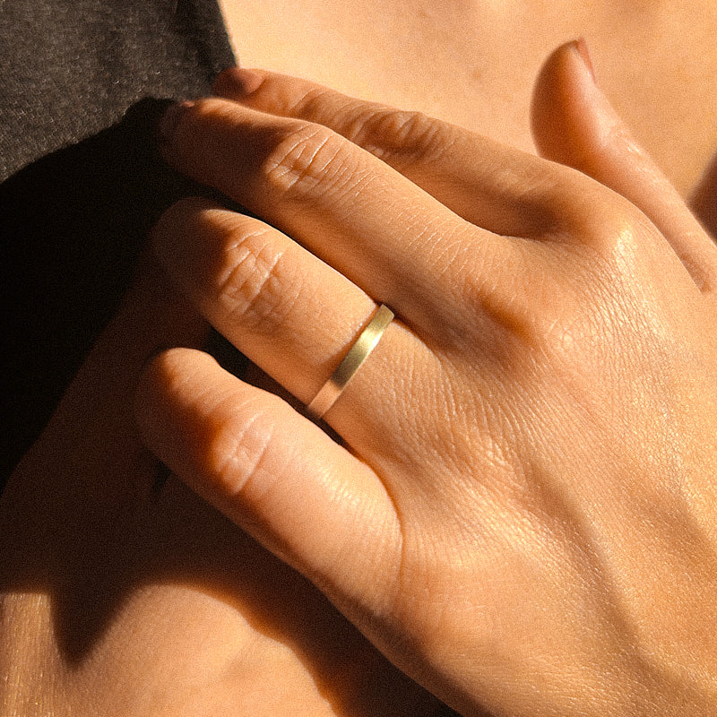 Matte Eternity Wedding Band | 18K Gold and Platinum