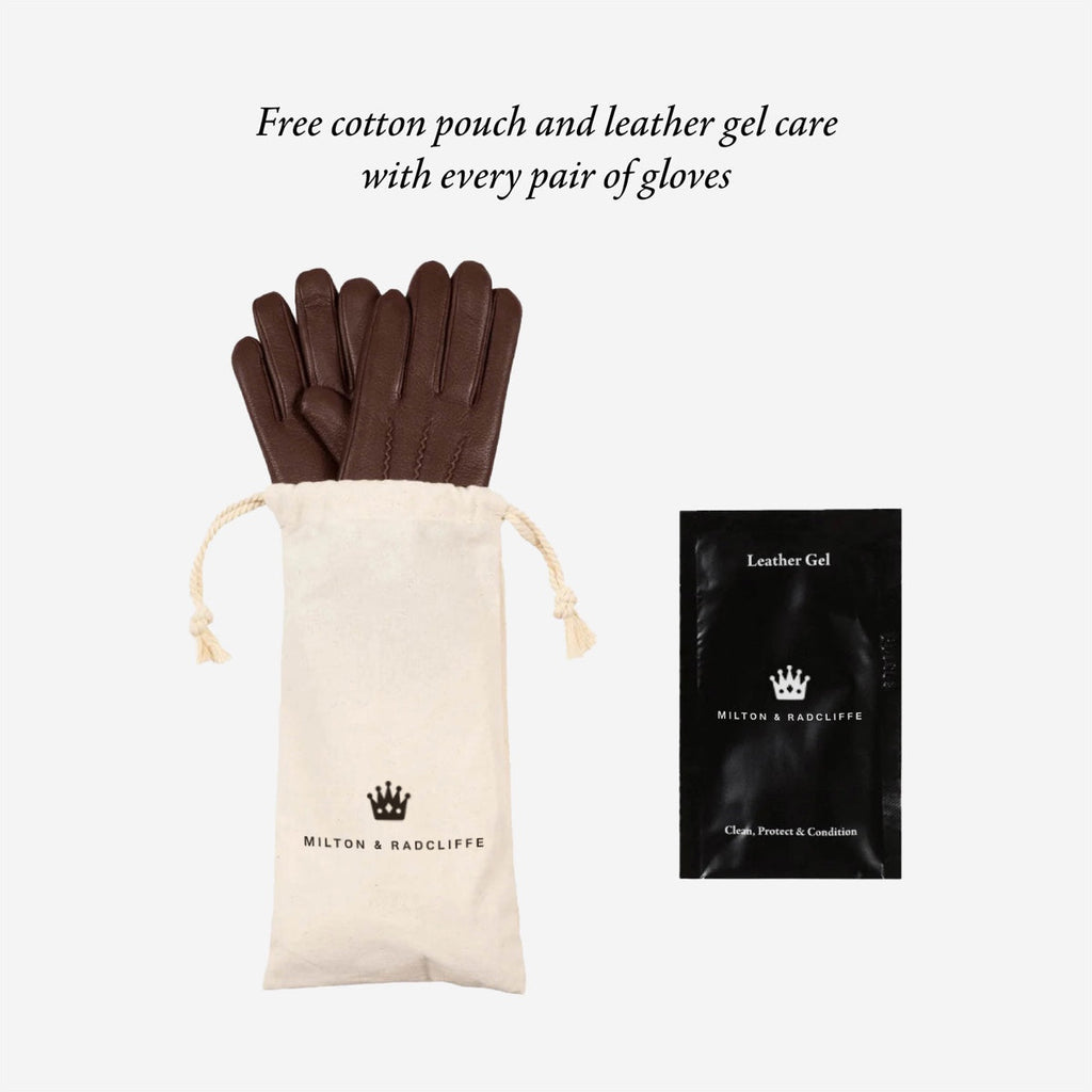 Daisy (black) – Vegan leather gloves with fleece lining & touchscreen feature